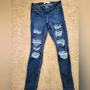 2 pair Hollister women size 11R ripped Jean legging